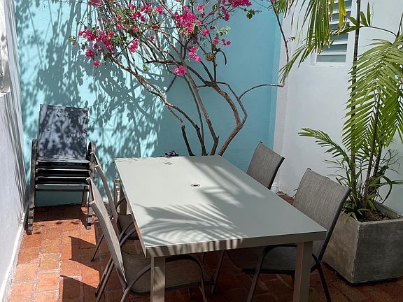 Back patio with new paint job