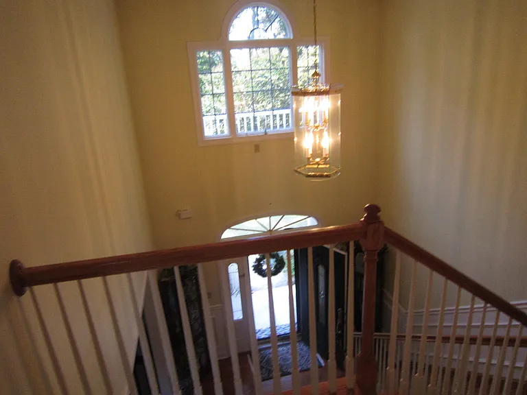 Foyer and Front Door from 2nd floor landing at top of stairs