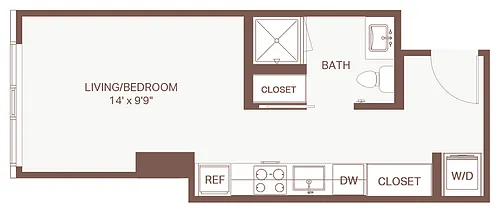 Floor plan Studio A1 Olympic