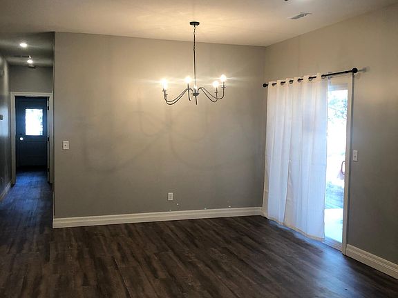 Dining space with glass door to patio