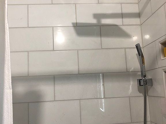 Rain Showerhead-Marble Walls