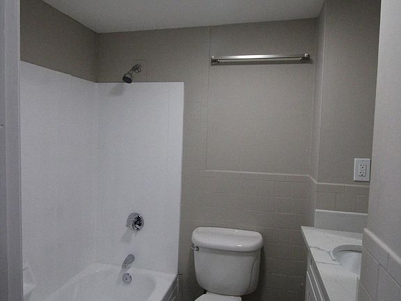 Bathroom with newly glazed tub