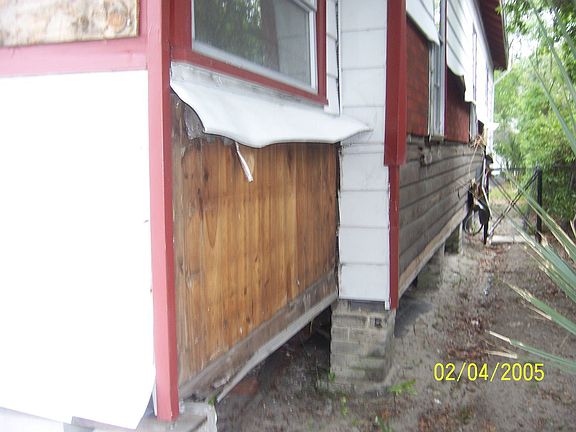 down the side