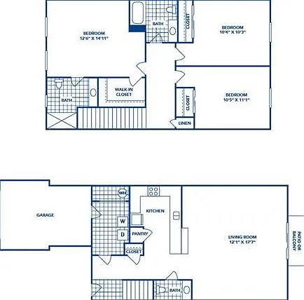 3 Bedroom | 2.5 Bath | 1510 SF 3 Bedroom | 2.5 Bath | 1510 SF