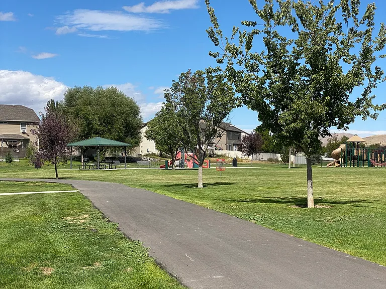 Parks right outside the front door