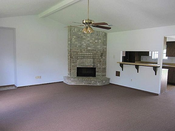 Living room angle 2 showing the fireplace