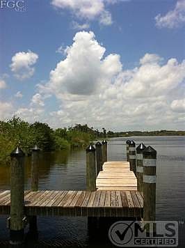 Private community boat dock on the Caloosahatchee River.