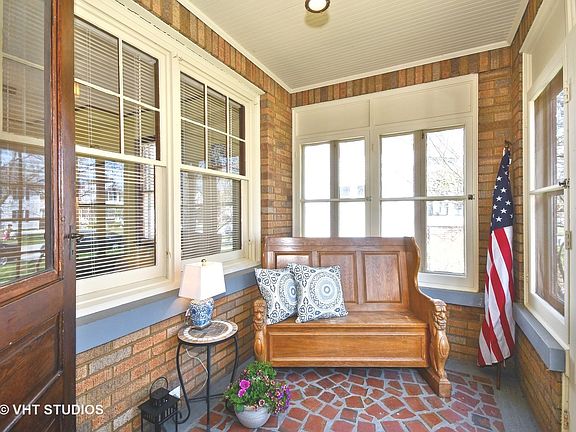 Enclosed Porch-Beadboard Ceiling-Terracotta Flr