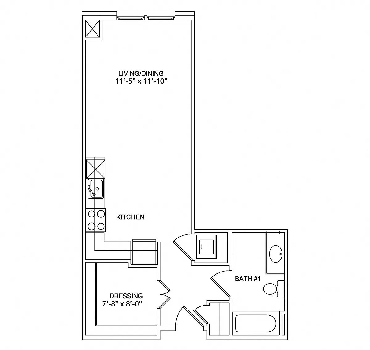 Floor plan Residences Studio