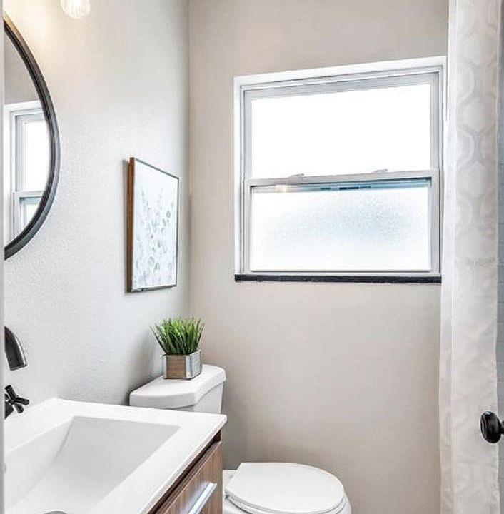 NEW bathroom - Blinds not shown