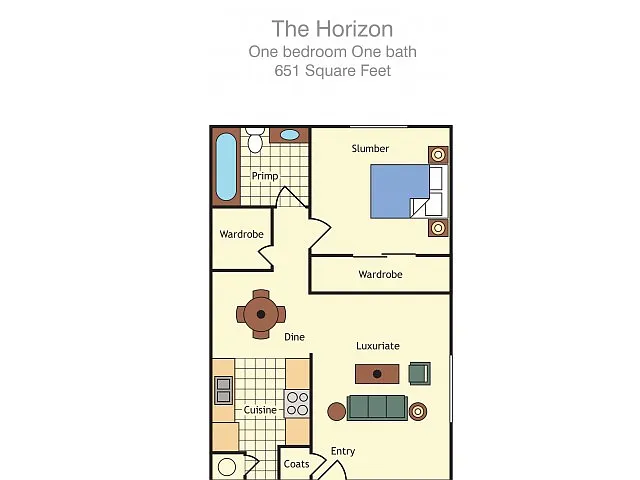Floor plan 1x1 Classic