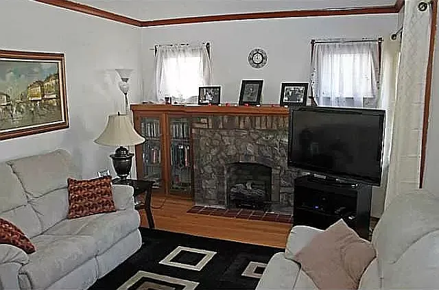 living room staged