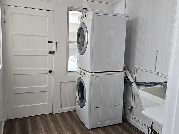 Laundry room with washer and dryer