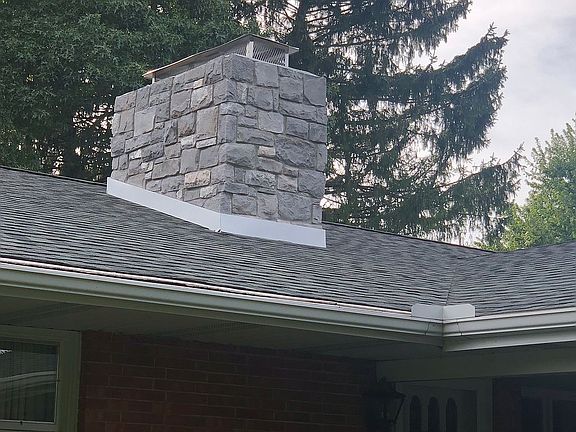 New stone chimney