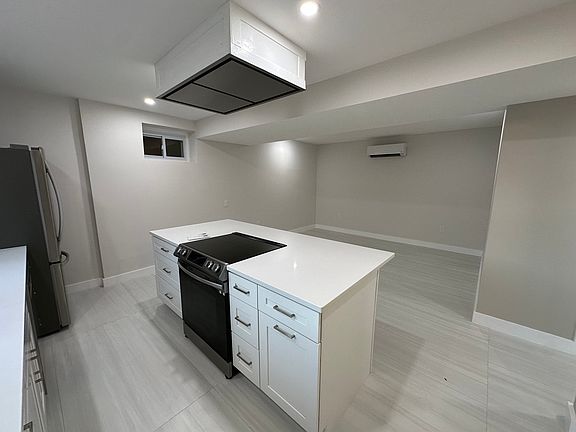 View of kitchen and living area