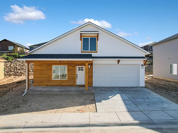 Front elevation showing standard shed roof porch detail