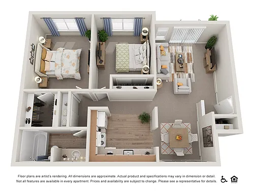 Floor plan 2x1B