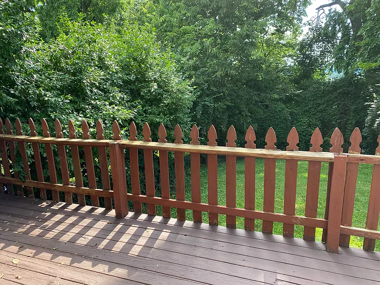 Private Deck overlooking large back yard