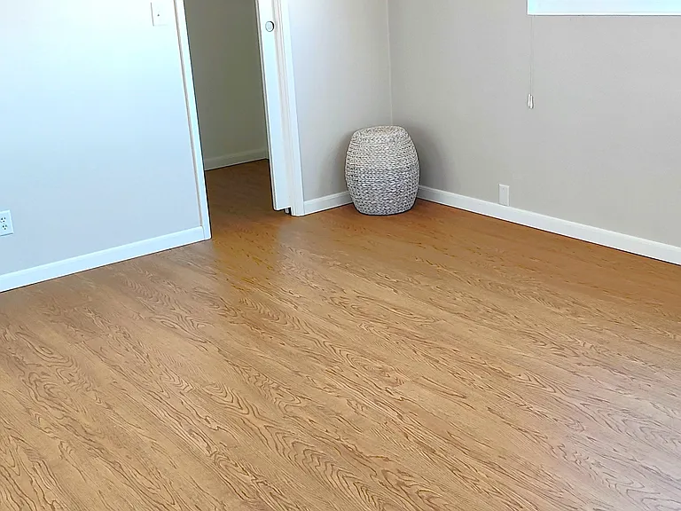 Bedroom with walk-in closet.