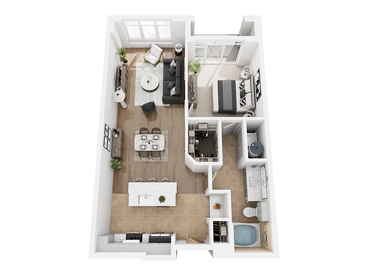 Floor plan A1C- Renovated