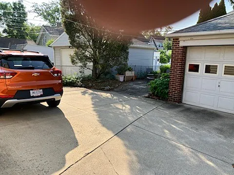 garage and behind house parking
