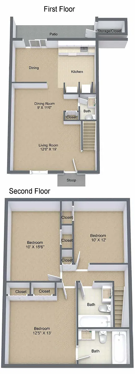 Floor plan Three Bedroom Deluxe