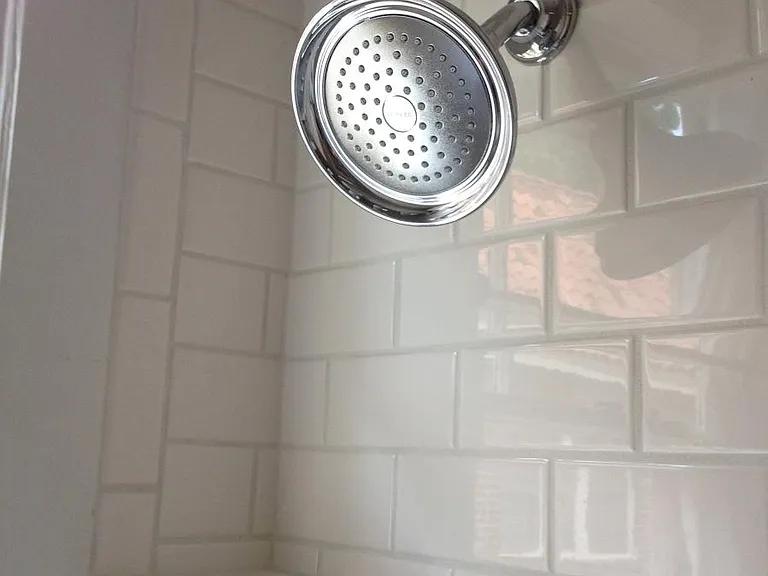 Shower with subway tile
