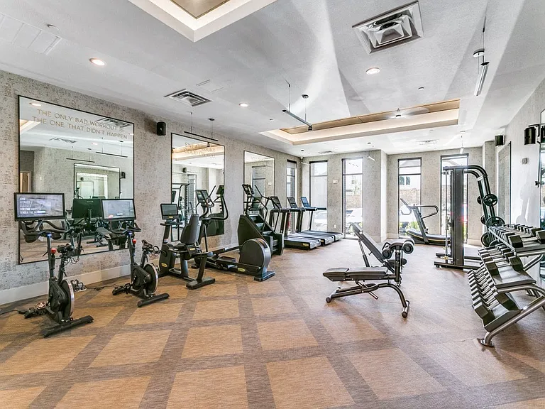 Fitness center with cardio and strength equipment
