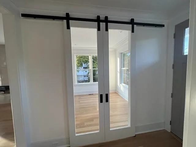 Glass Barnyard Doors Lead to OFFICE/DEN