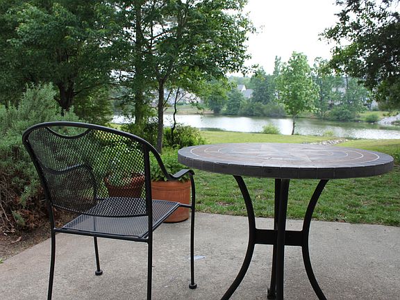 Back patio with lake view