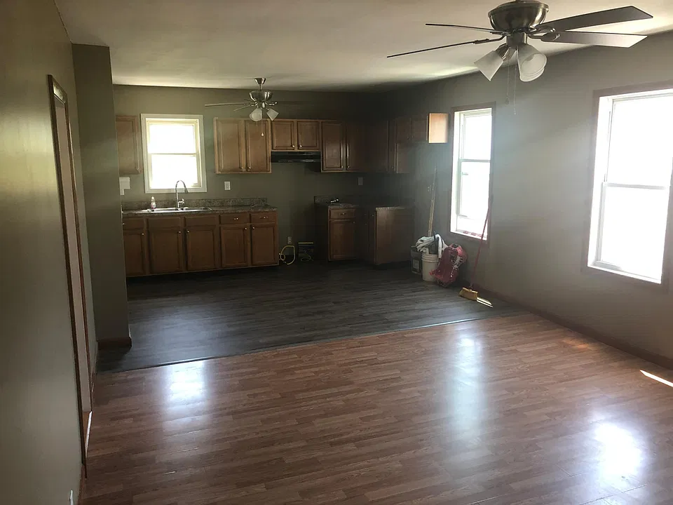 Living room and kitchen