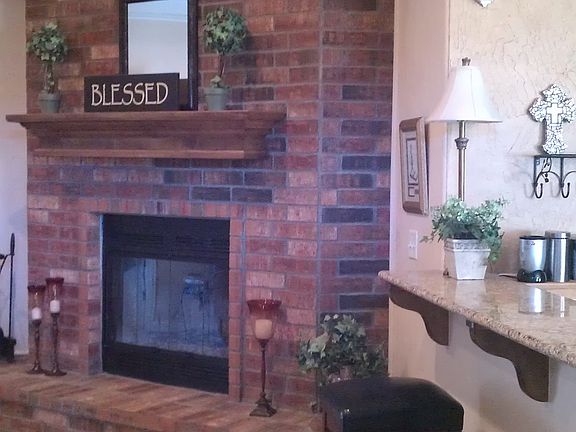 Living room fireplace