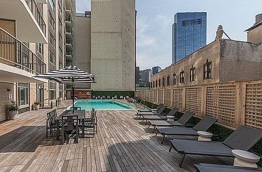 Heated, salt water pool