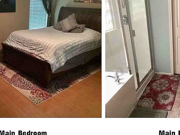 Master bedroom and bathroom