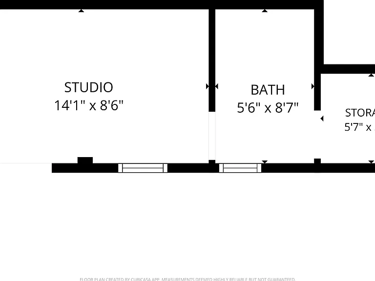 Studio 203 sq ft