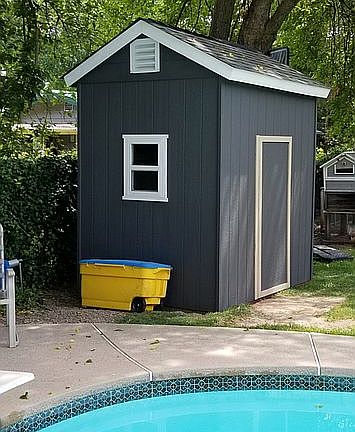 Pool equipment shed