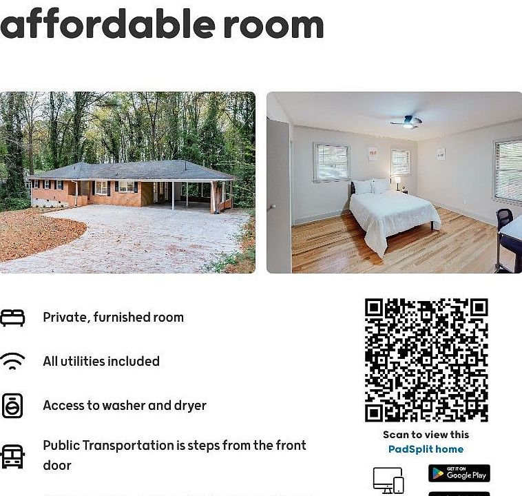 Clean, spacious, affordable, furnished rooms in shared environment. Call today to inquire.