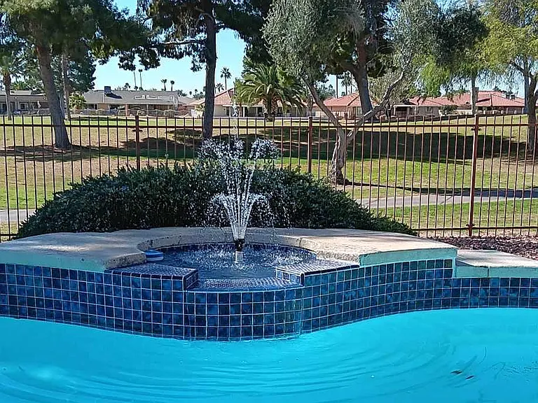 View of Fountain to Golf Course