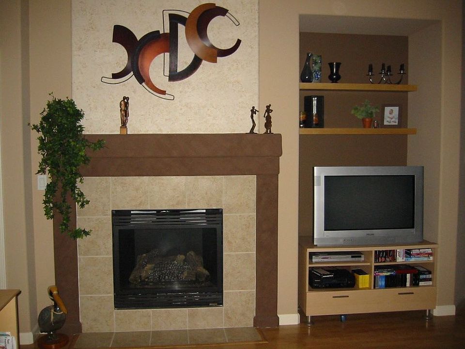 fireplace in living room