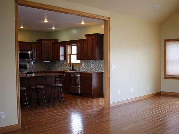 Open concept living room to the kitchen