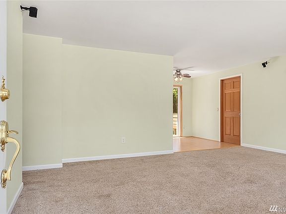 Living room is wired for surround sound