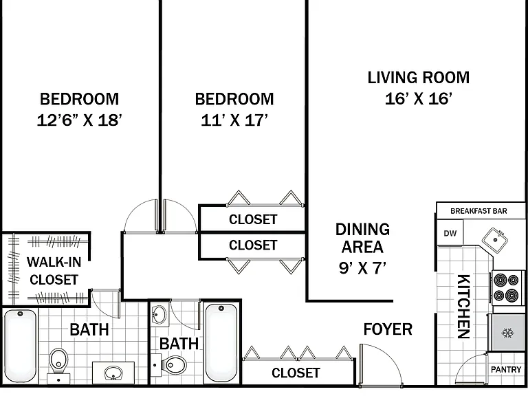 Radcliff House 2 Bd - 2 Ba Pantry Radcliff House 2 Bd - 2 Ba Pantry