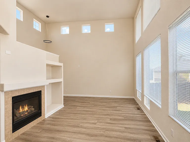 Living room, fireplace