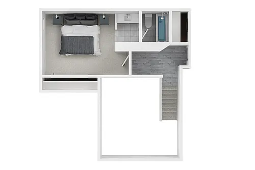 Floor plan B3 - Two Bed/Two Bath Townhome