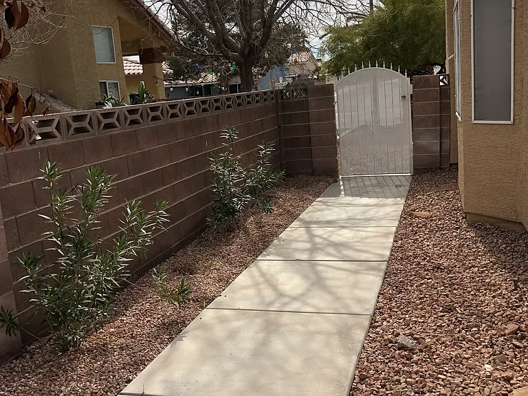 Gated backyard - eastside view