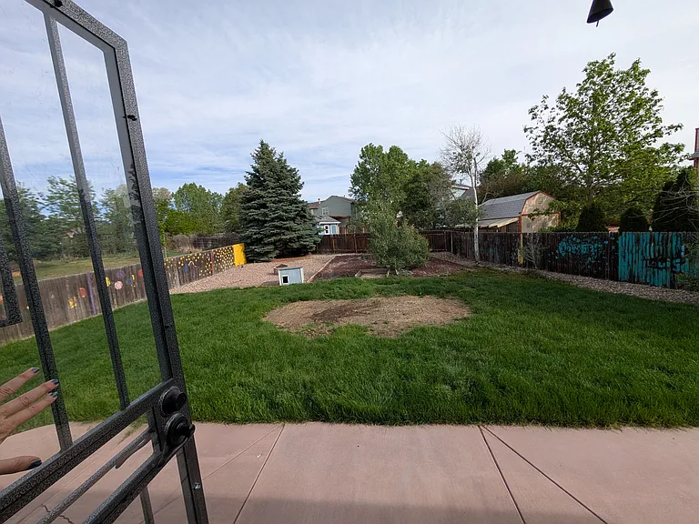 big fenced in backyard