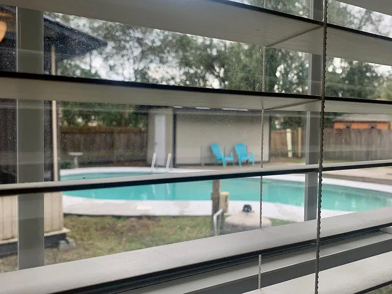 master bedroom view of backyard