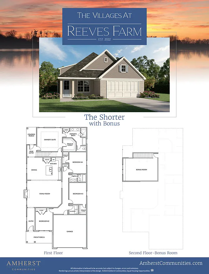 Floor plan shorter w/ Bonus