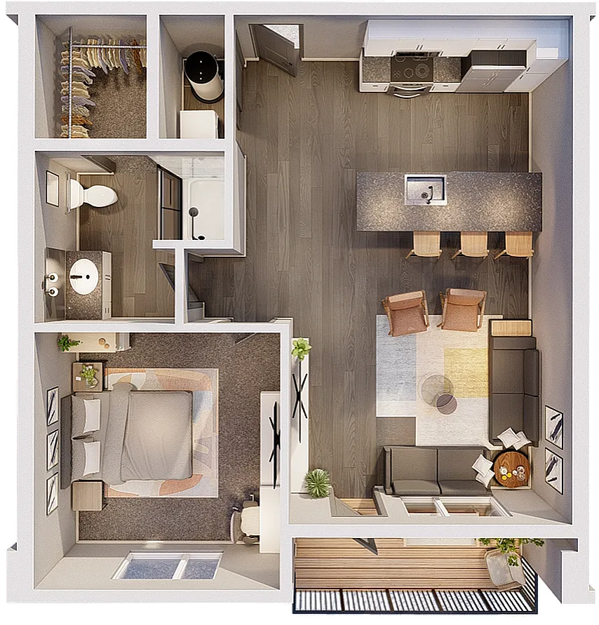 Floor plan South Bank-1A East