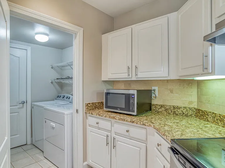 Conveniently placed laundry room